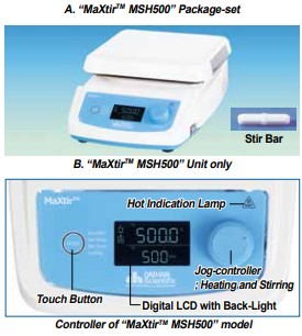 Digital Magnetic Stirrers, “MaXtirTM MS500”, 80~1,500 rpm, 230V